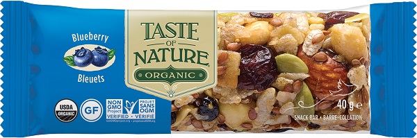 TASTE OF NATURE BARRETTA AI MIRTILLI BIO VEGAN AD ALTO CONTENUTO DI FIBRE 40 G - Gruppofarmastore.it