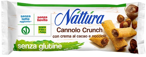 NATTURA CANNOLO CRUNCH CACAO E NOCCIOLE 5 PEZZI DA 25 G - Gruppofarmastore.it