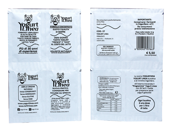 YOGURT LINEA FERMENTI LIOFILIZZATI 4 BUSTINE DA 6,5 G - Gruppofarmastore.it