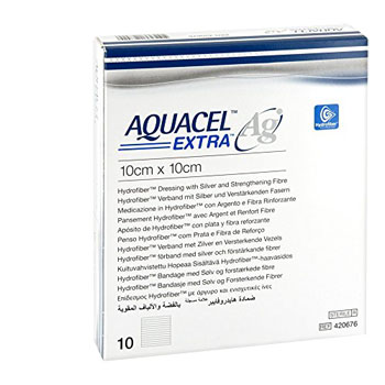 AQUACEL AG EXTRA MEDICAZIONE CON IONI ARGENTO 10X10 CM 10 PEZZI - Gruppofarmastore.it