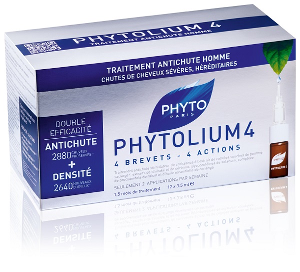PHYTO PARIS PHYTOLIUM4 TRATTAMENTO ANTICADUTA CAPELLI UOMO 12 FIALE 3,5 ML - Gruppofarmastore.it