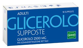 GLICEROLO SUPPOSTE ADULTI 2500 MG 18 PEZZI - Gruppofarmastore.it