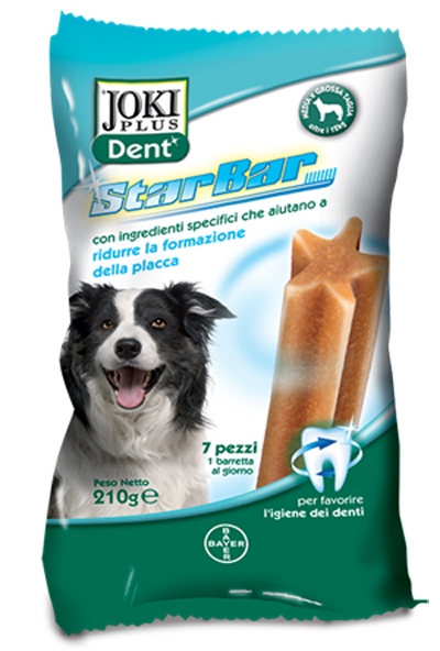 JOKI PLUS DENT STARBAR SACCHETTO 210 G PER CANI DI TAGLIA MEDIA DA 12 A 25 KG - Gruppofarmastore.it
