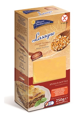 PIACERI MEDITERRANEI PASTA FARINA MAIS LASAGNE 250 G - Gruppofarmastore.it