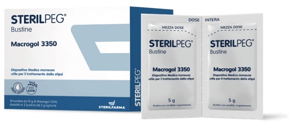 STERILPEG MACROGOL 3350 10 BUSTINE BIPARTITE 10 G - Gruppofarmastore.it