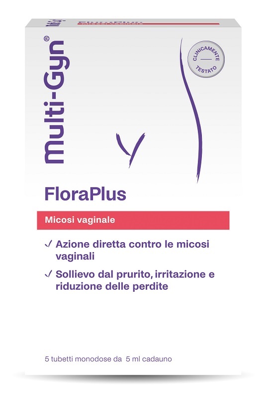 FLORAPLUS MULTI-GYN CANDIDOSI VAGINALE 5 TUBETTI X 5 ML - Gruppofarmastore.it