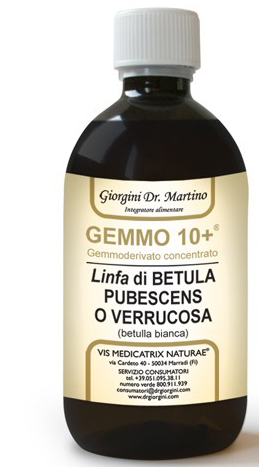 GEMMO 10+ BETULLA B LINFA 500 ML LIQUIDO ANALCOLICO - Gruppofarmastore.it