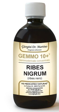 GEMMO 10+ RIBES NERO 500 ML LIQUIDO ANALCOLICO - Gruppofarmastore.it