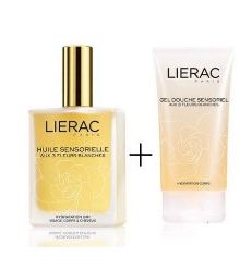 LIERAC COFANETTO DI NATALE HUILE SENSORIELLE 15 ML + GEL DOUCHE SENSORIEL 75 ML - Gruppofarmastore.it