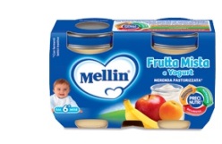 MELLIN MERENDA YOGURT FRUTTA MISTA 120 G X 2 PEZZI - Gruppofarmastore.it
