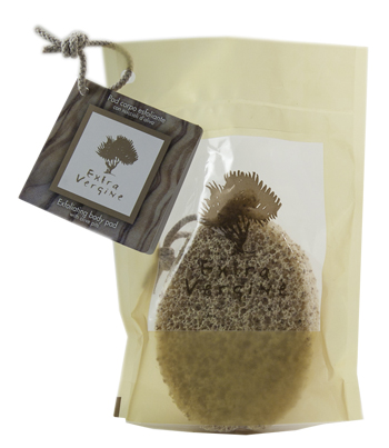 SPUGNA CORPO ESFOLIANTE CON NOCCIOLI D'OLIVA 1 PEZZO - Gruppofarmastore.it