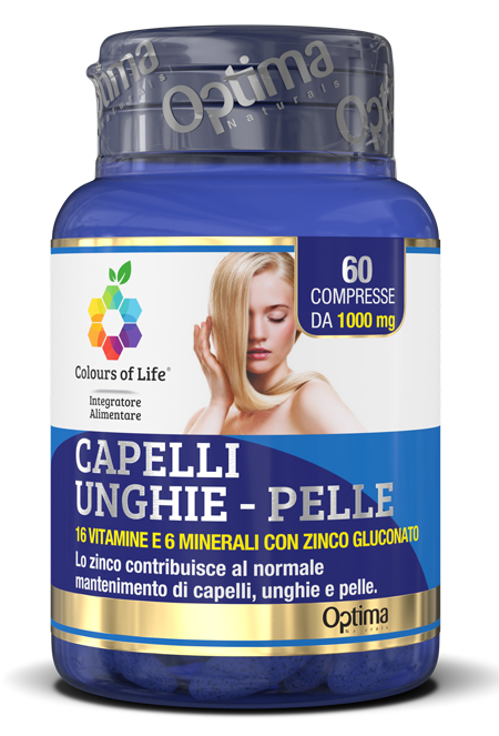COLOURS OF LIFE CAPELLI UNGHIE PELLE 60 COMPRESSE 1000 MG - Gruppofarmastore.it