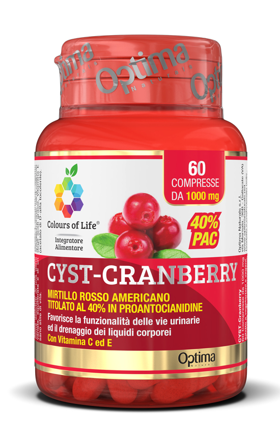 COLOURS OF LIFE CYST-CRANBERRY CON VITAMINA C E 60 COMPRESSE 1000 MG - Gruppofarmastore.it