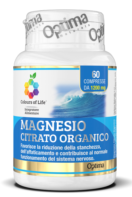 COLOURS OF LIFE MAGNESIO CITRATO ORGANICO 60 COMPRESSE 1200  MG - Gruppofarmastore.it