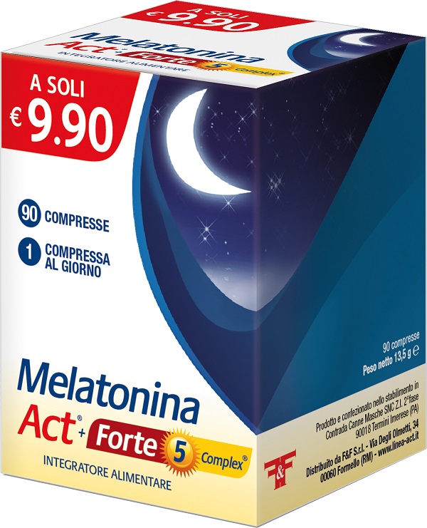 MELATONINA ACT+FORTE 5 COMPLEX 90 COMPRESSE - Gruppofarmastore.it