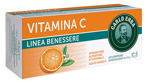 CARLO ERBA VITAMINA C LINEA BENESSERE 10 COMPRESSE EFFERVESCENTI - Gruppofarmastore.it