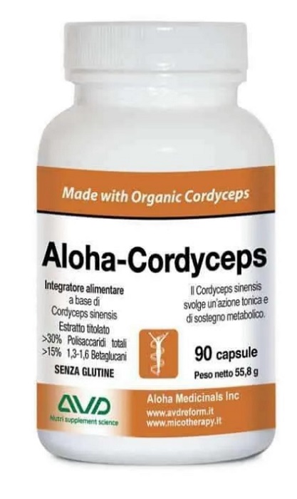 ALOHA CORDYCEPS 90 CAPSULE FLACONE 55,8 G - Gruppofarmastore.it