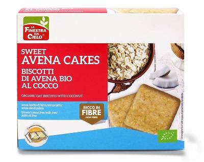 FSC SWEET AVENA CAKES BISCOTTI DI AVENA AL COCCO BIO SENZA LIEVITO DI BIRRA SENZA LATTE CO NOLIO DI GIRASOLE SENZA OLIO DI PALMA 250 G - Gruppofarmastore.it