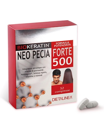 DIETALINEA BIOKERATIN NEO PECIA FORTE 500 32 COMPRESSE 4 BLISTER IN ASTUCCIO 48 G - Gruppofarmastore.it