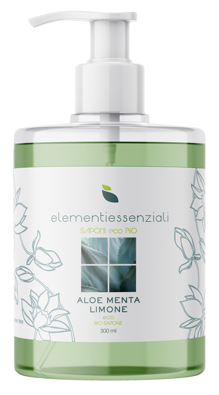 ELEMENTIESSENZIALI SAPONE ECO BIO ALOE MENTA LIMONE 300ML - Gruppofarmastore.it