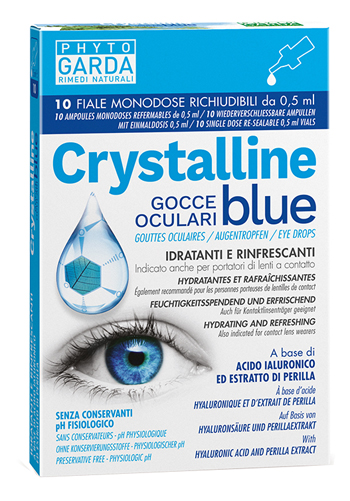 CRYSTALLINE BLUE GOCCE OCULARI MONODOSE 10 FIALE 0,5 ML - Gruppofarmastore.it