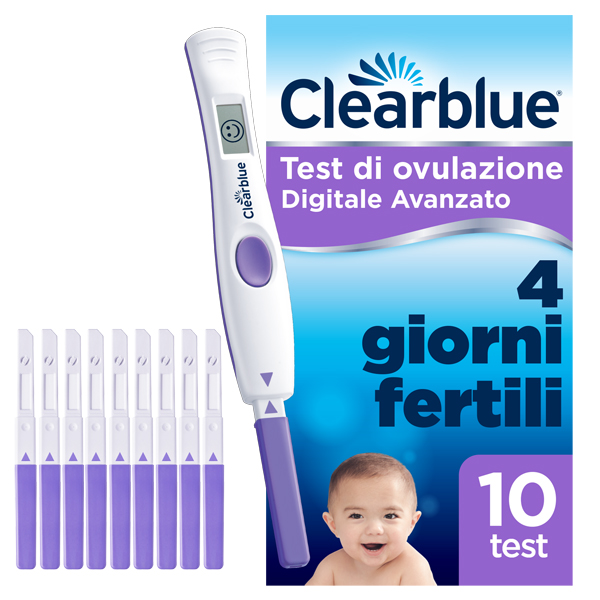 TEST DI OVULAZIONE CLEARBLUE DIGITALE AVANZATO 10 PEZZI - Gruppofarmastore.it