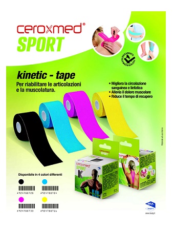 CEROXMED SPORT KINETIC TAPE BLU 1 PEZZO - Gruppofarmastore.it
