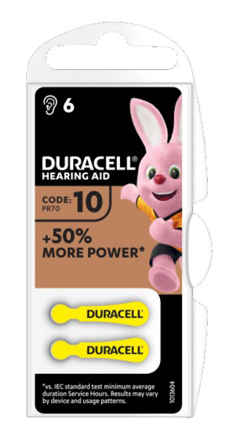 DURACELL ACTIVAIR HEARING AID EASY TAB 10 GIALLO BATTERIA PER APPARECCHIO ACUSTICO 6 PEZZI - Gruppofarmastore.it