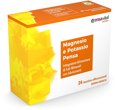 MAGNESIO E POTASSIO ARANCIA PENSA 24 BUSTINE EFFERVESCENTI - Gruppofarmastore.it