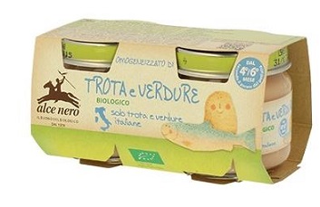 OMOGENEIZZATO TROTA E VERDURE BABY FOOD BIO 2 X 80 G - Gruppofarmastore.it