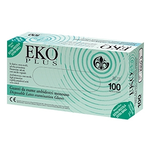 GUANTO IN LATTICE SUPERFICIE LISCIA TALCATO 100 PEZZI ARTICOLO EKO 7 - Gruppofarmastore.it