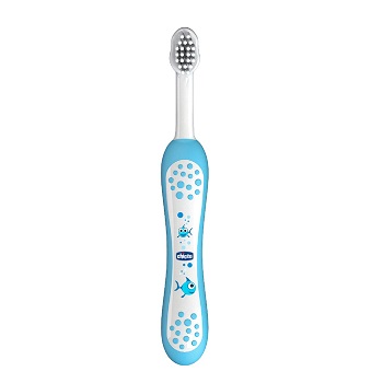 CHICCO SPAZZOLINO PRIMI DENTI DA LATTE AZZURRO 6-36 MESI - Gruppofarmastore.it