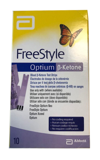 STRISCE MISURAZIONE CHETONEMIA OPTIUM BETA KETONE 10 PEZZI - Gruppofarmastore.it