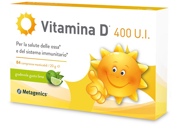 VITAMINA D 400 UI 84 COMPRESSE MASTICABILI GUSTO LIME - Gruppofarmastore.it