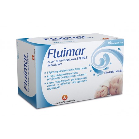 FLUIMAR SOLUZIONE STERILE ACQUA MARE ISOTONICA IGIENE NASALE 18 FIALE MONODOSE - Gruppofarmastore.it