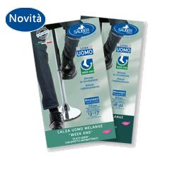 CALZA UOMO MELANGE 140 DENARI TAGLIA GRANDEJEANS CHIARO - Gruppofarmastore.it