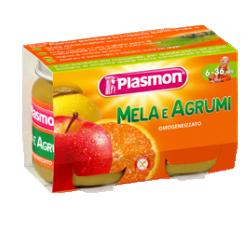 PLASMON OMOGENEIZZATO MELA AGRUMI 2 X 104 G - Gruppofarmastore.it