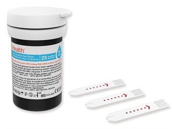 STRISCE GLICEMIA PER GLUCOMETRI IHEALTH 25 PEZZI - Gruppofarmastore.it