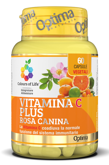 COLOURS OF LIFE VITAMINA C PLUS ROSA CANINA 60 CAPSULE VEGETALI 724 MG - Gruppofarmastore.it