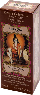 HENNE NUANCE CASTANO SCURO CREMA HENNE COLOR CREMA COLORANTE PRONTA ALL'USO - Gruppofarmastore.it