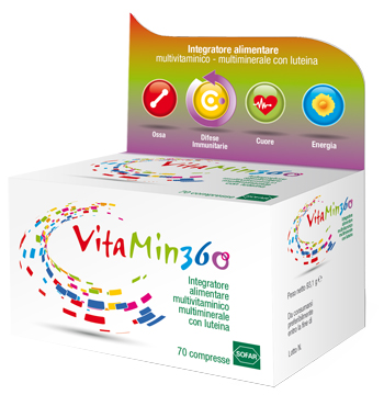 VITAMIN 360 MULTIVITAMINICO MULTIMINERALE 70 COMPRESSE ASTUCCIO 93,10 G - Gruppofarmastore.it