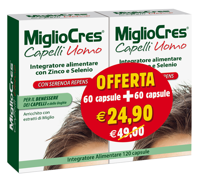 MIGLIOCRES UOMO 60+60 CAPSULE PROMO - Gruppofarmastore.it