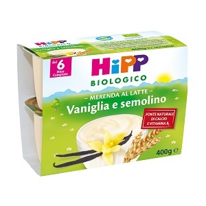 HIPP BIO HIPP BIO MERENDA AL LATTE VANIGLIA SEMOLINO 4X100 G - Gruppofarmastore.it