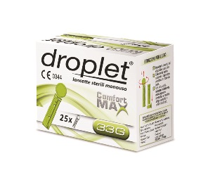 LANCETTE PUNGIDITO DROPLET COMFORT MAX GAUGE 33 25 PEZZI - Gruppofarmastore.it