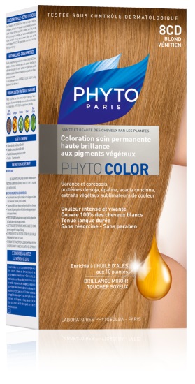 PHYTOCOLOR 8CD BIONDO CHIARO RAMATO DORATO 2014 KIT CONTENENTE FLACONE 60 ML + TUBO 40 ML + BUSTINA 12 ML - Gruppofarmastore.it