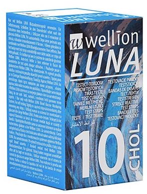 WELLION LUNA 10 STRIPS STRISCE PER MISURAZIONE COLESTEROLO - Gruppofarmastore.it