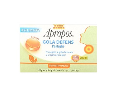 APROPOS GOLA DEFENS ARANCIA PASTIGLIE SENZA ZUCCHERI AGGIUNTI - Gruppofarmastore.it