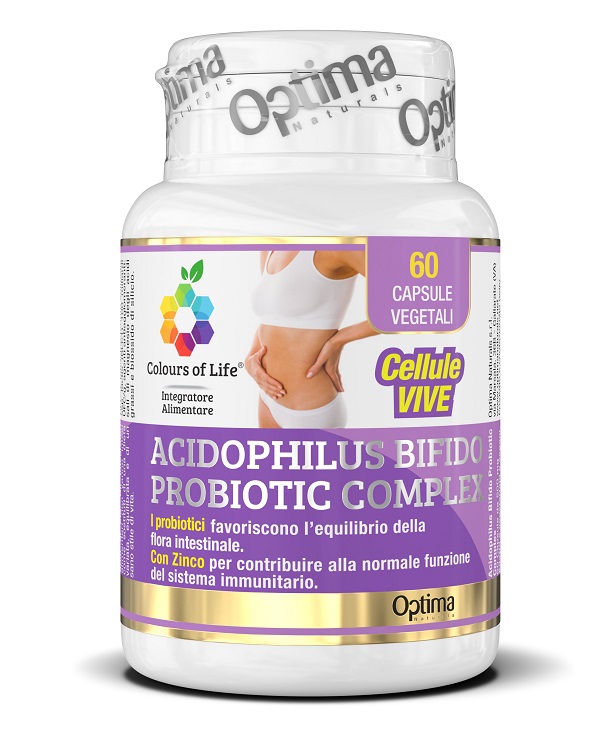 COLOURS OF LIFE ACIDOPHILUS BIFIDO COMPLEX 60 CAPSULE VEGETALI 500 MG - Gruppofarmastore.it