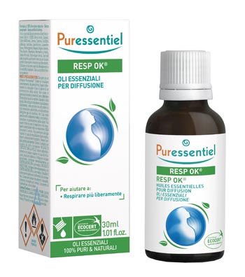 MISCELA RESP OK OLI ESSENZIALI PER DIFFUSIONE 30 ML PURESSENTIEL ECOCERT - Gruppofarmastore.it