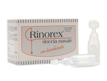 FIALA PER DOCCIA NASALE RINOREX BICARBONATO 15 FIALE 5 ML - Gruppofarmastore.it